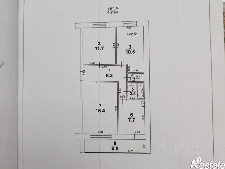 3-комн квартира ул 30 лет Победы, 7,  д. 7
